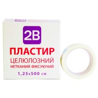 Пластырь на катушке 2B бумажный белый 1,25смх5м