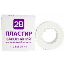 Пластир на котушці 2B тканий білий 1,25 смх5м