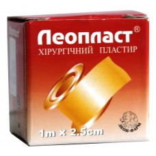 Пластир на котушці Леопласт тканий тілесний 2,5смх1м
