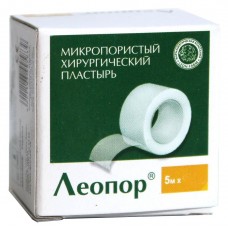 Пластир на котушці Леопор паперовий білий 1,25 смх5м