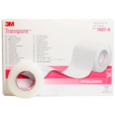 Пластир на котушці 3M Транспор полімерний прозорий (1527-0) 1,25смх9,1м в блоці