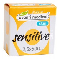 Пластырь на катушке Avanti medical Sensitive нетканый телесный 2,5смх5м