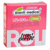 Пластырь на катушке Avanti medical Transparent полимерный прозрачный 1,25смх5м