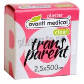 Пластырь на катушке Avanti medical Transparent полимерный прозрачный 2,5смх5м