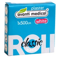 Пластырь на катушке Avanti medical Classic тканый белый 1смх5м