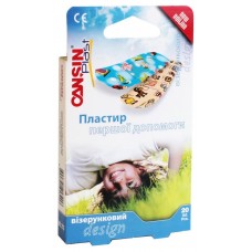 Набір пластирів CANSINPLAST дитячий візерунковий 1,9смх7,2см 20шт
