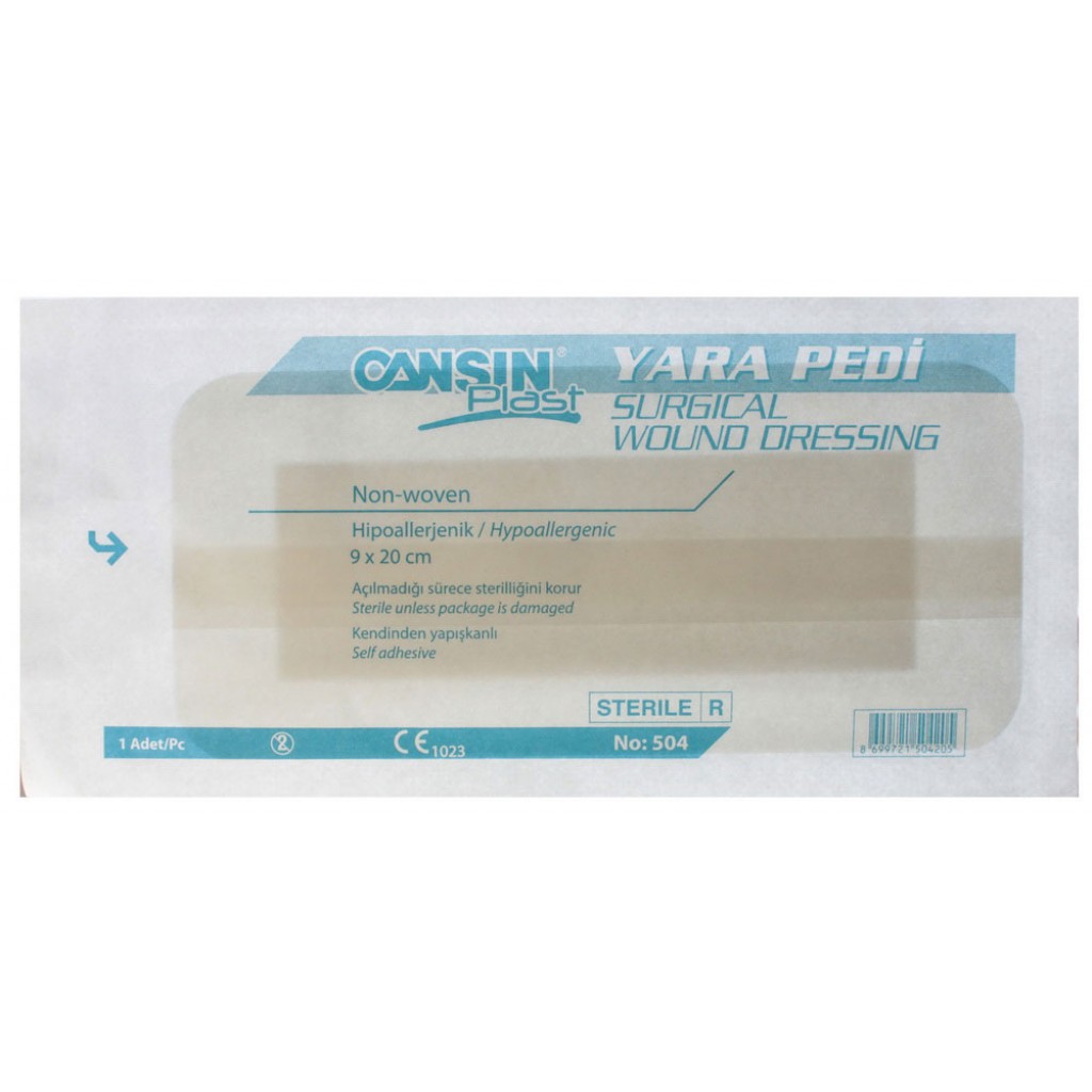Пов'язка CANSINPLAST неткана біла 9смх20см 1шт (уп. №25)