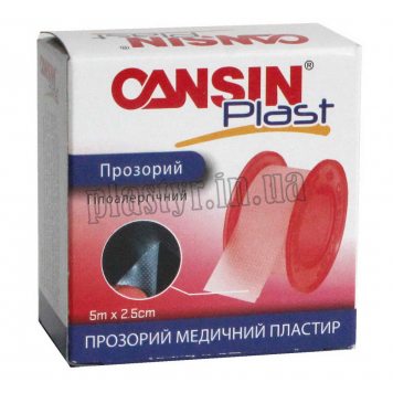 Пластырь на катушке CANSINPLAST полимерный прозр 2,5смх5м-3