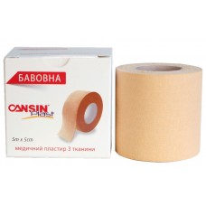 Пластир на котушці CANSINPLAST тканий тілесний 5смх5м