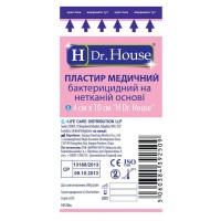 Пластир Dr.House бактерицидний нетканий 4смх10см 1шт