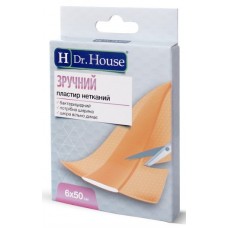 Пластир у рулоні Dr.House Зручний бактерицидний нетканий 6смх0,5м