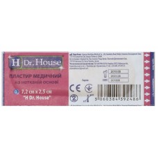 Пластир Dr.House бактерицидний нетканий 2,5смх7,2см 1шт