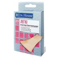 Набір пластирів Dr.House Легкі бактерицидні неткані 2,3смх7,2см 20шт