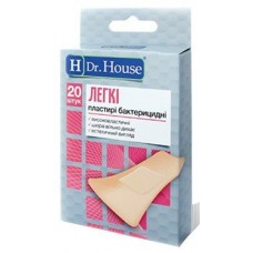Набір пластирів Dr.House Легкі бактерицидні неткані 2,3смх7,2см 20шт