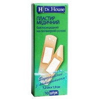 Набір пластирів Dr.House бактерицидний полімерний 1,9смх7,2см 10шт