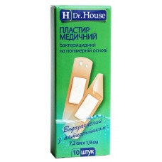 Набір пластирів Dr.House бактерицидний полімерний 1,9смх7,2см 10шт