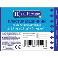 Пластир Dr.House бактерицидний тканий 3,8смх3,8см 1шт