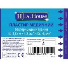 Пластир Dr.House бактерицидний тканий 3,8смх3,8см 1шт