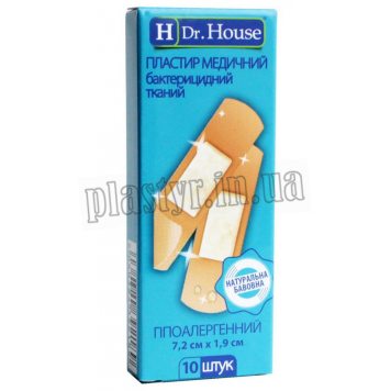 Набор пластырей Dr.House бактерицидный ткан 1,9смх7,2см 10шт