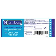 Пластир Dr.House бактерицидний тканий 1,9смх7,2см 1шт
