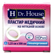 Пластир на котушці Dr.House нетканий білий 1,25 смх5м