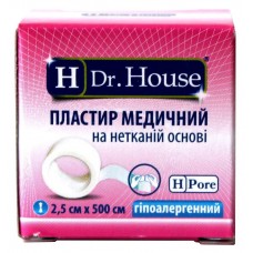 Пластир на котушці Dr.House нетканий білий 2,5 смх5м