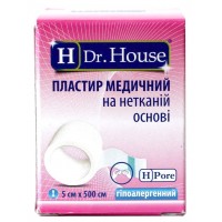 Пластир на котушці Dr.House нетканий білий 5смх5м