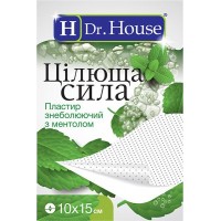 Пластырь Dr.House Целебная сила обезболивающий с ментолом 10смх15см
