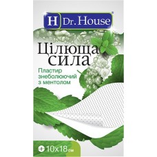 Пластир Dr.House Цілюща сила знеболюючий з ментолом 10смх18см