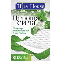 Пластир Dr.House Цілюща сила знеболюючий з ментолом 12смх18см