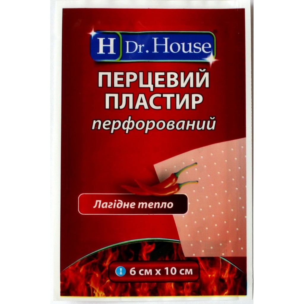 Перцевий пластир Dr.House перфорований 6смх10см