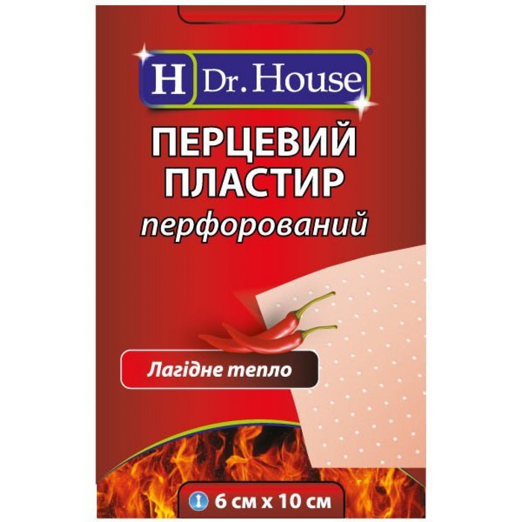 Перцевий пластир Dr.House перфорований 6смх10см