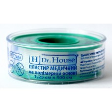 Пластир на котушці Dr.House полімерний прозорий 1,25 смх5м у пластиковій котушці