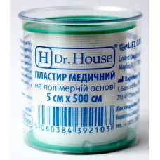 Пластир на котушці Dr.House полімерний прозорий 5смх5м у пластиковій котушці