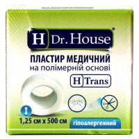 Пластир на котушці Dr.House полімерний прозорий 1,25 смх5м