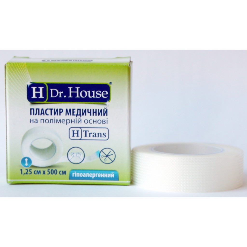 Пластир на котушці Dr.House полімерний прозорий 1,25 смх5м