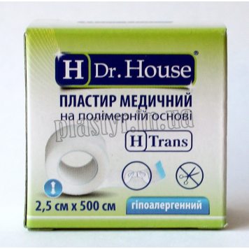 Пластырь на катушке Dr.House полимерный прозрачный 2,5смх5м-1