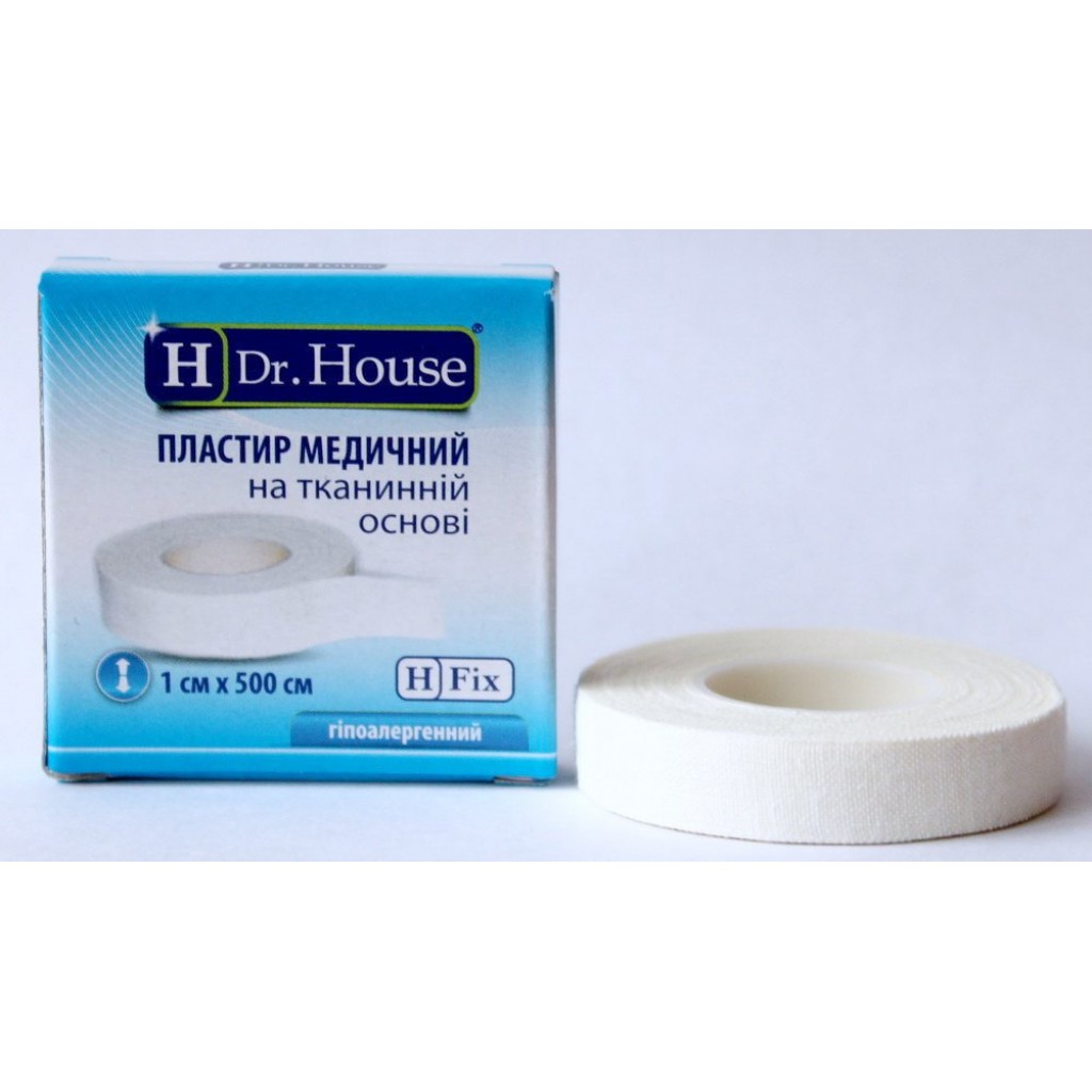 Пластир на котушці Dr.House тканий білий 1смх5м