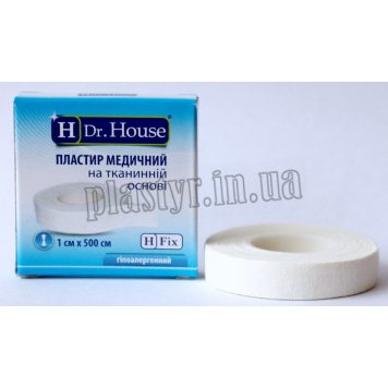 Пластырь на катушке Dr.House тканый белый 1смх5м-3