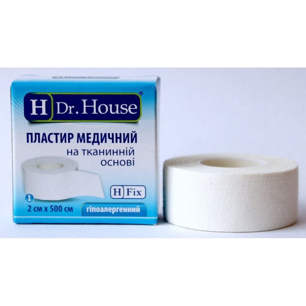 Пластир на котушці Dr.House тканий білий 2смх5м