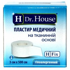 Пластир на котушці Dr.House тканий білий 3смх5м