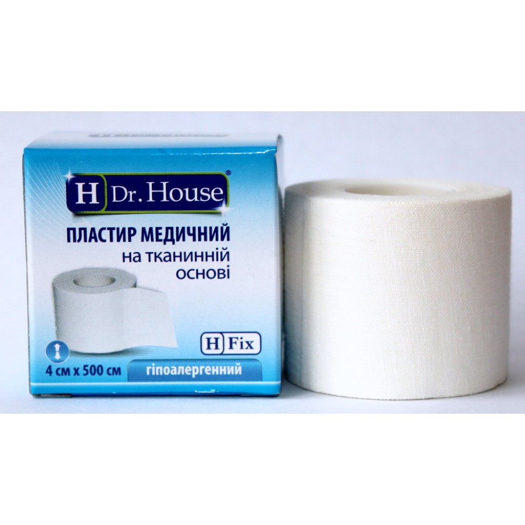 Пластир на котушці Dr.House тканий білий 4смх5м