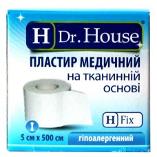 Пластир на котушці Dr.House тканий білий 5смх5м