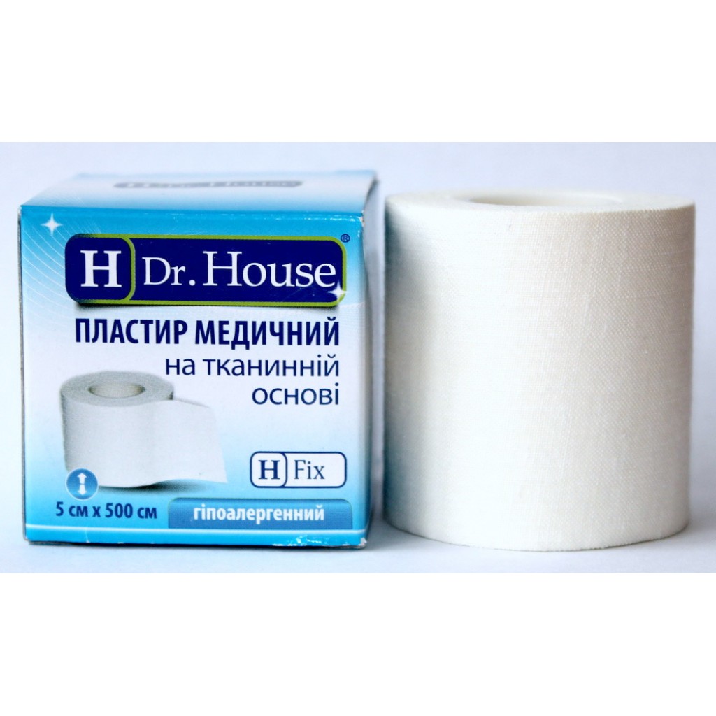 Пластир на котушці Dr.House тканий білий 5смх5м
