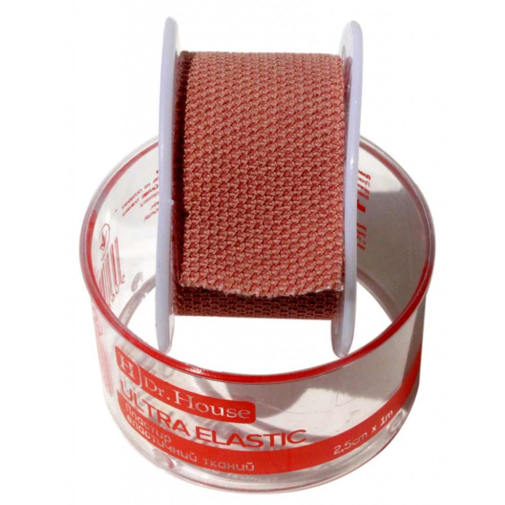 Пластир на котушці Dr.House Ultra elastic тканий тілесний 2,5 смх5м