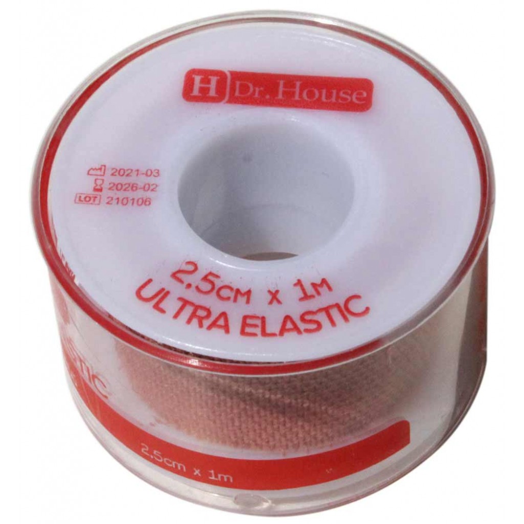 Пластир на котушці Dr.House Ultra elastic тканий тілесний 2,5 смх5м