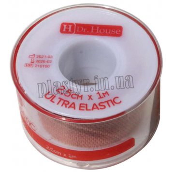 Пластырь на катушке Dr.House Ultra elastic тканый телесный 2,5смх5м-1