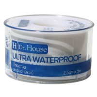 Пластырь на катушке Dr.House Ultra waterproof белый водостойкий 2,5смх5м