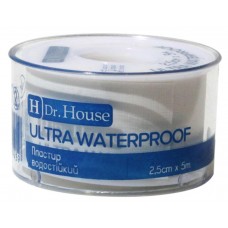 Пластир на котушці Dr.House Ultra waterproof білий водостійкий 2,5смх5м
