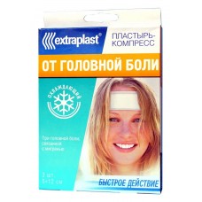 Пластир-компрес Extraplast від головного болю охолодний 5смx12см 2шт (термін05.24)